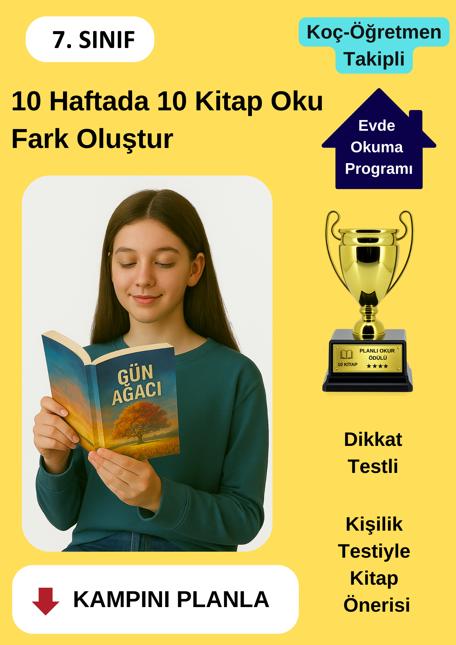 10 Haftada 10 Kitap Okuma Programı (KUPA ÖDÜLLÜ)