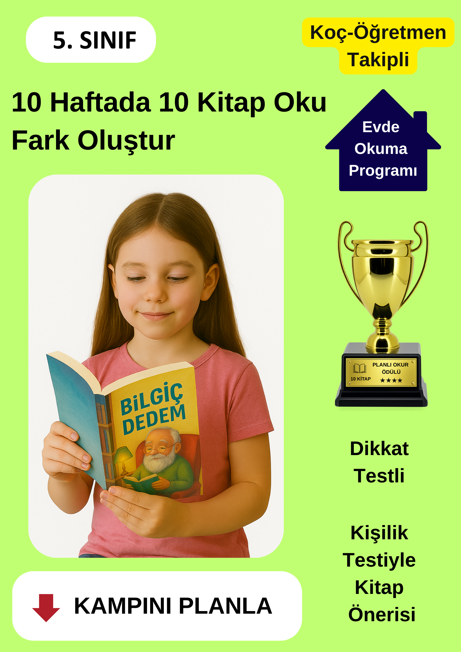 10 Haftada 10 Kitap Okuma Programı (KUPA ÖDÜLLÜ)