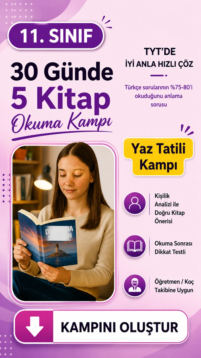 30 Günde 5 Kitap Okuma Yaz Tatili Kampı