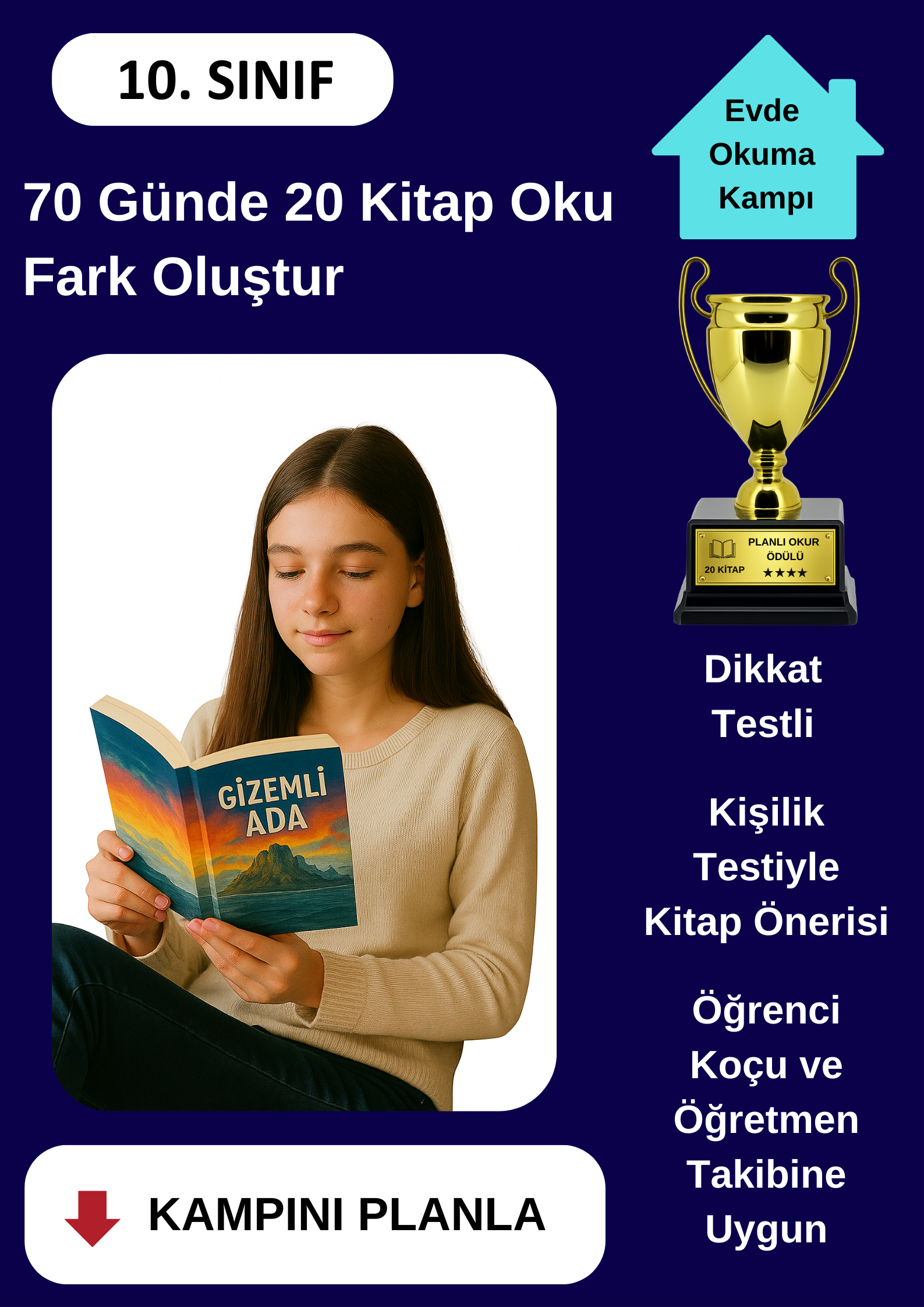 70 Günde 20 Kitap Okuma Kampı (KUPA ÖDÜLLÜ)