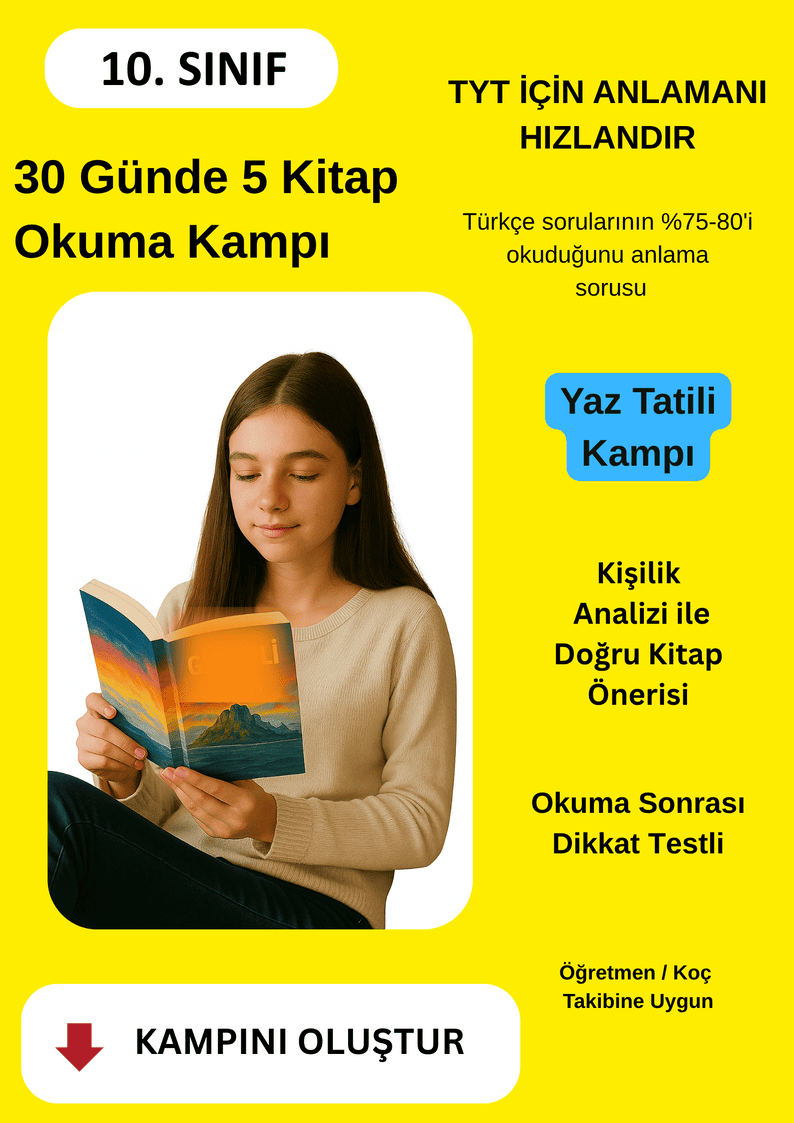 30 Günde 5 Kitap Okuma Yaz Tatili Kampı