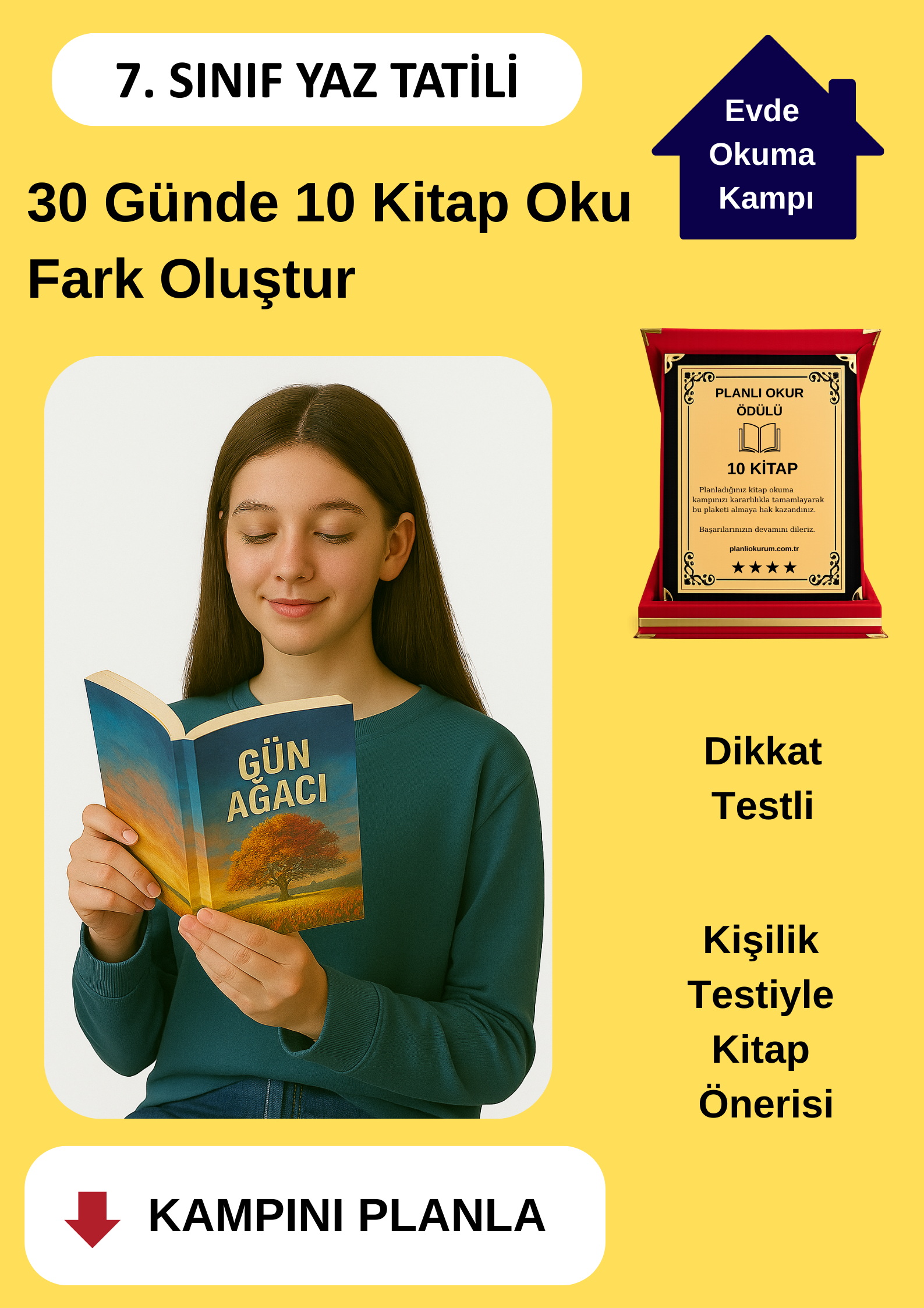 30 Günde 10 Kitap Okuma Kampı (PLAKET ÖDÜLLÜ)