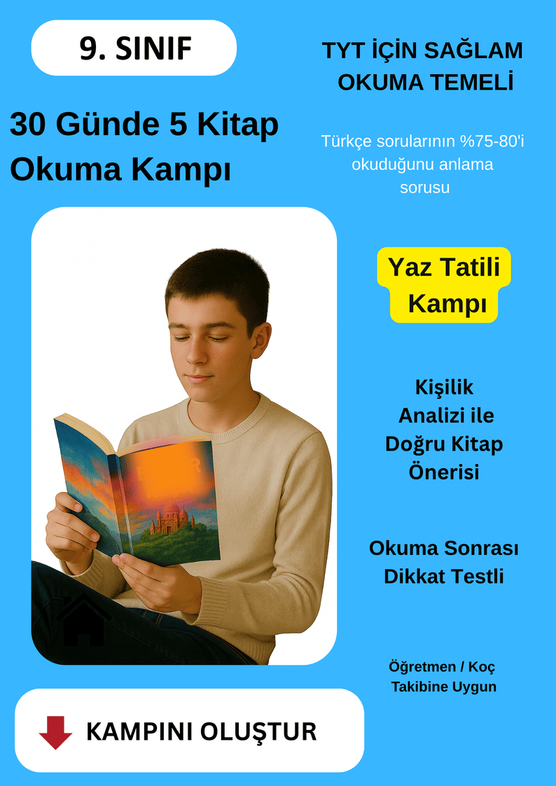 30 Günde 5 Kitap Okuma Yaz Tatili Kampı