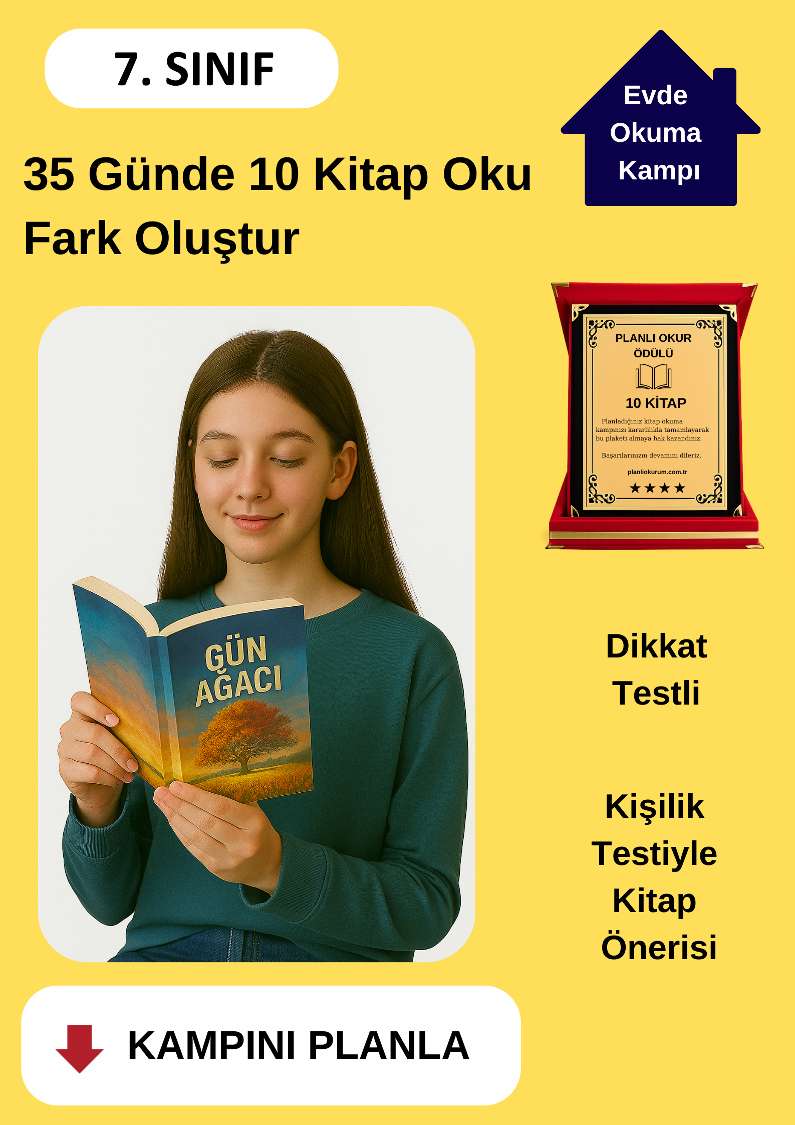 35 Günde 10 Kitap Okuma Kampı (PLAKET ÖDÜLLÜ)