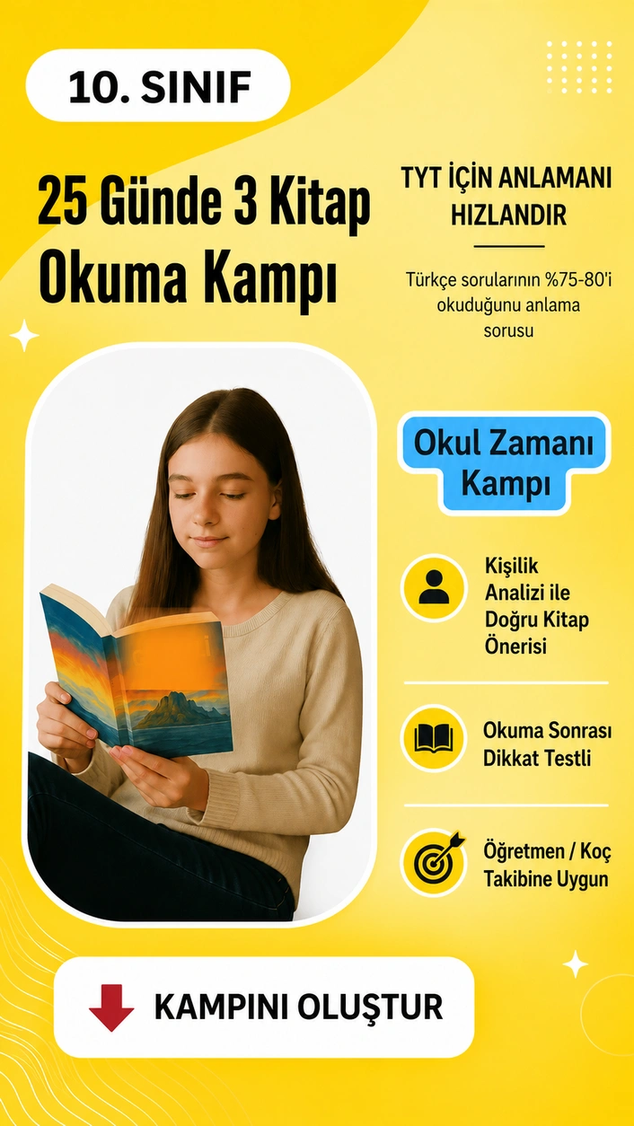 25 Günde 3 Kitap Okuma Kampı