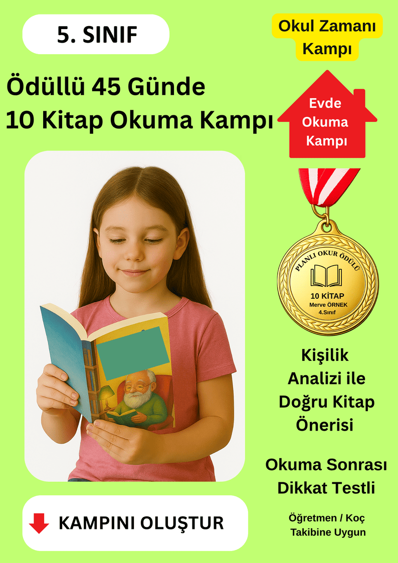 Madalya Ödüllü 45 Günde 10 Kitap Okuma Kampı