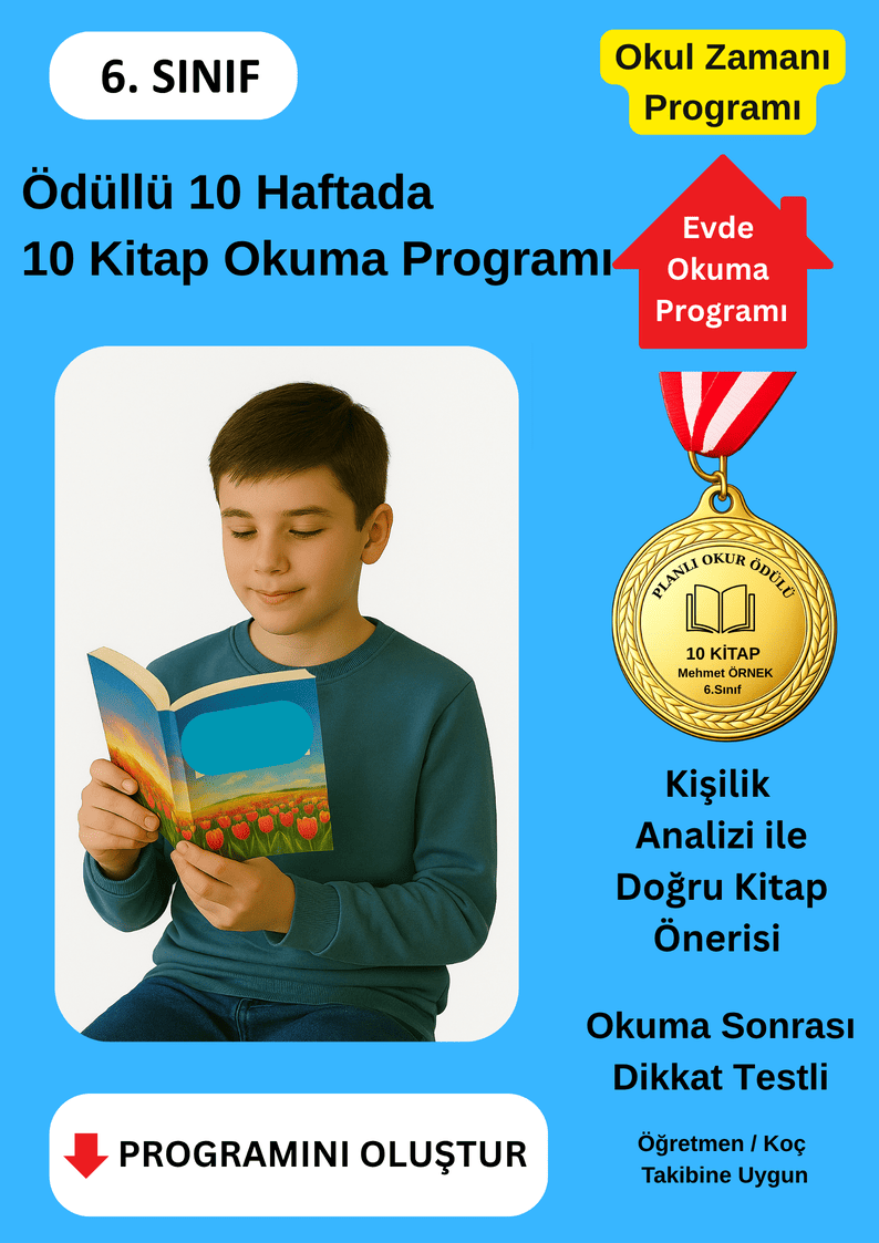 Madalya Ödüllü 10 Haftada 10 Kitap Okuma Programı