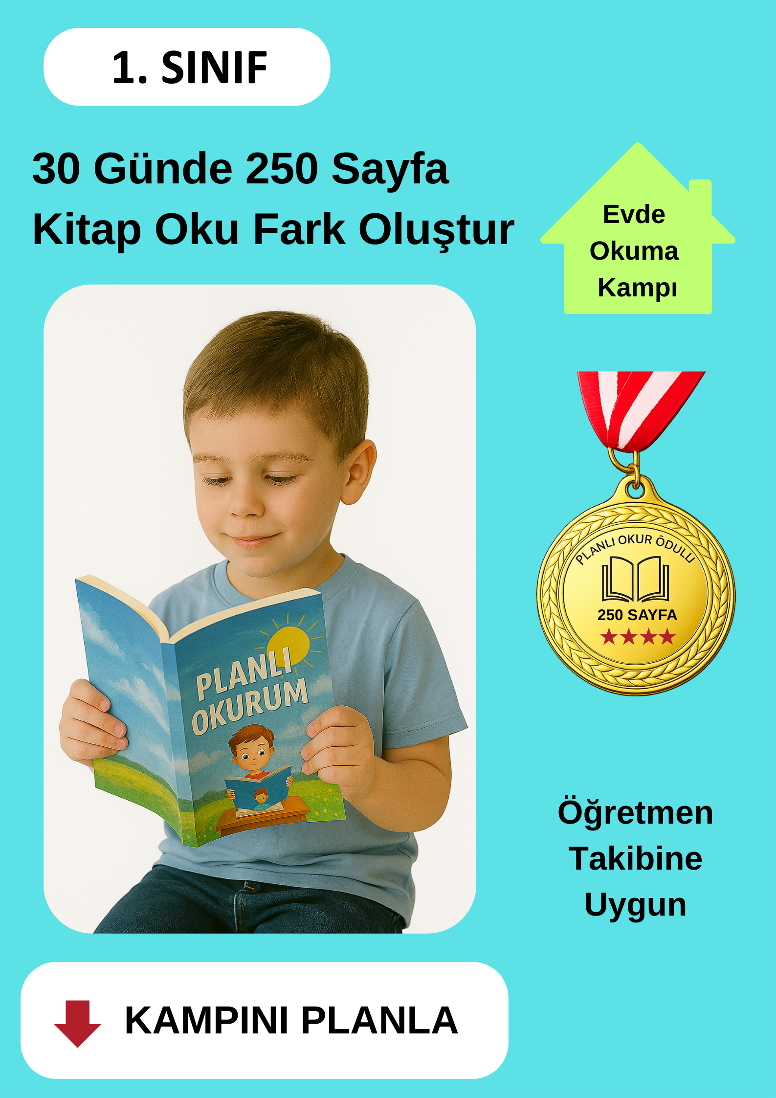 30 Günde 250 Sayfa Okuma Kampı (MADALYA ÖDÜLLÜ)