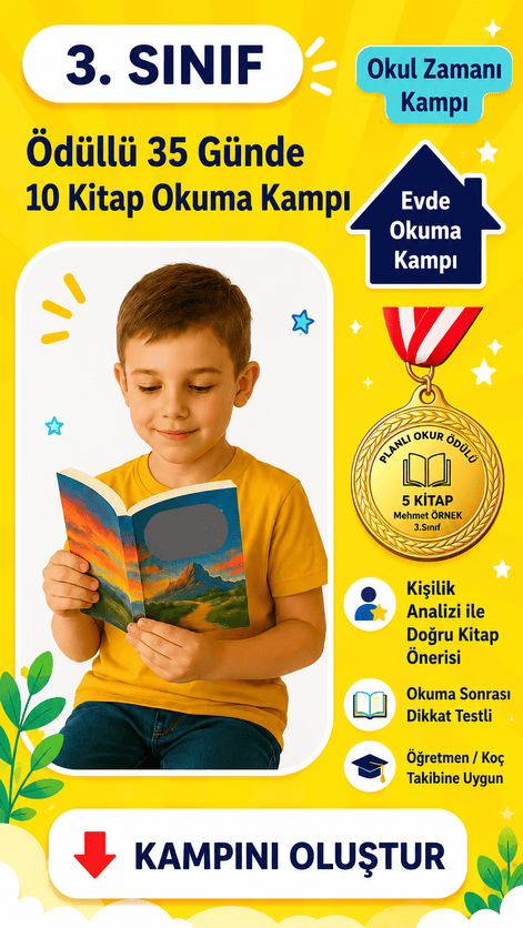 Madalya Ödüllü 35 Günde 10 Kitap Okuma Kampı